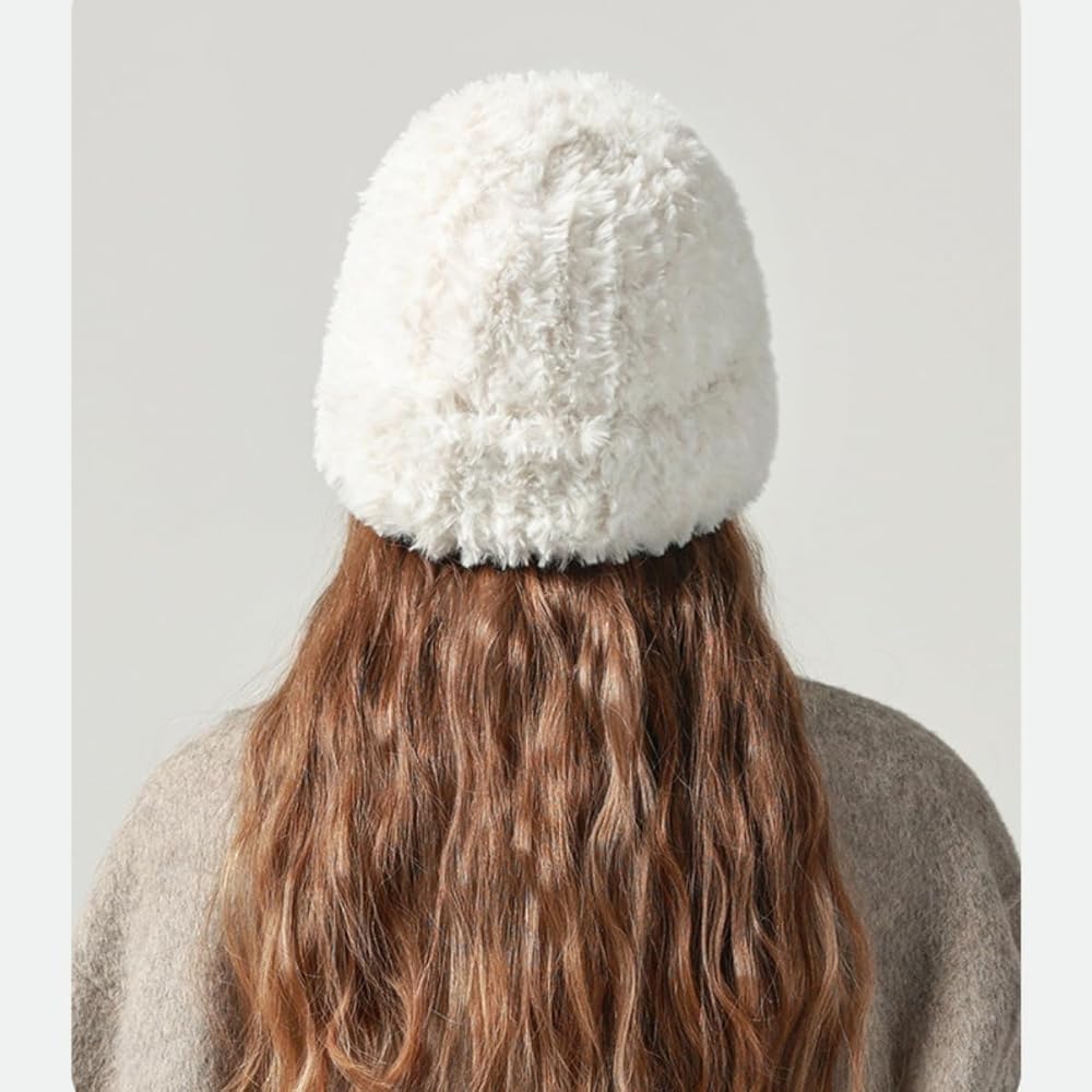 Amazon | [Weuiean] もこもこ ニット帽 レディース 厚手 ニット